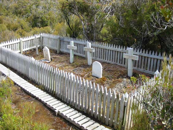 Cemetery at Erebus Cove. 