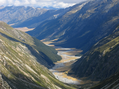 A view from the upper Ahuriri Valley.