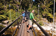 Swingbridge over Wekakura Creek. 