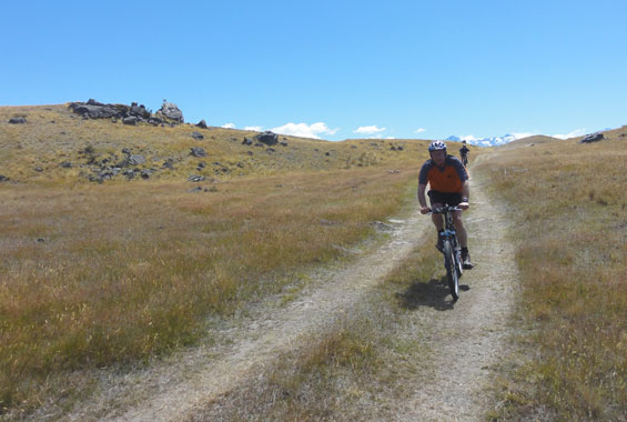 Cycling out from Landslip Creek. Photo: DOC