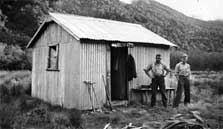 Old Grassy Flat Hut. Historic photo: JD Pascoe.