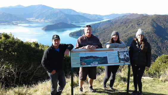 Yealands staff assisted DOC in installing the new interpretation panels.