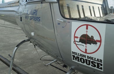 •	Million Dollar Mouse helicopter. 