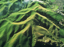 Aerial view of Hikurangi Pa (Otatara Pa complex). Photo: KL Jones.
