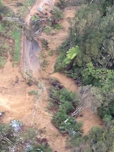 Storm damage to Pipiriki-Raetihi Road. Photo: Ruapehu District Council. 