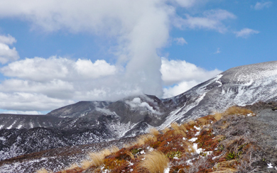 Te Maari Crater after eruption in 2012.