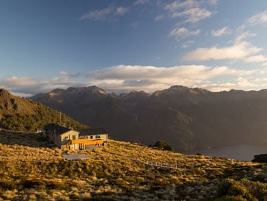 Luxmore Hut on the Kepler Track. 