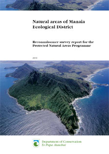 Publication cover showing an aerial view of Bream Head. Photo: courtesy of the Bream Head Conservation Trust.