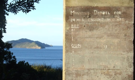 View of Long Island from the western gun emplacement on Blumine Island