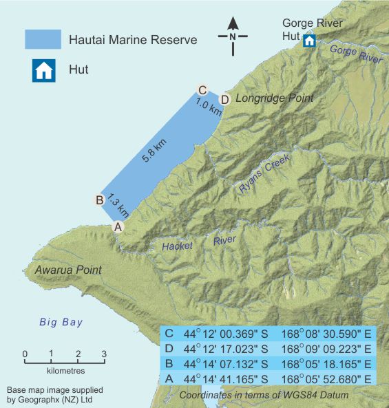 Hautai Marine Reserve map.