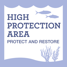 High Protection Area logo including phrase "Protect and restore"