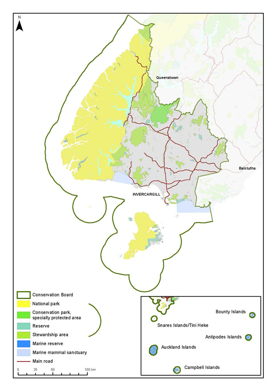 Southland Conservation Board district map.