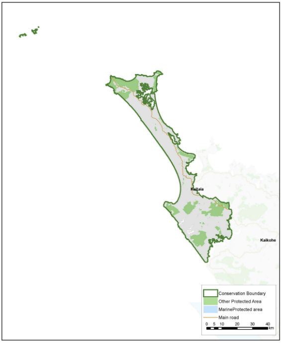 Te Hiku Conservation Board map