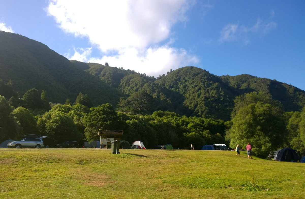 Otaki Forks conservation campsite Tararua Forest Park, Kapiti region
