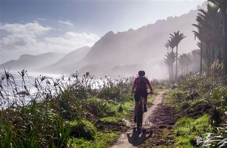 Mountain biking the Heaphy Track. 