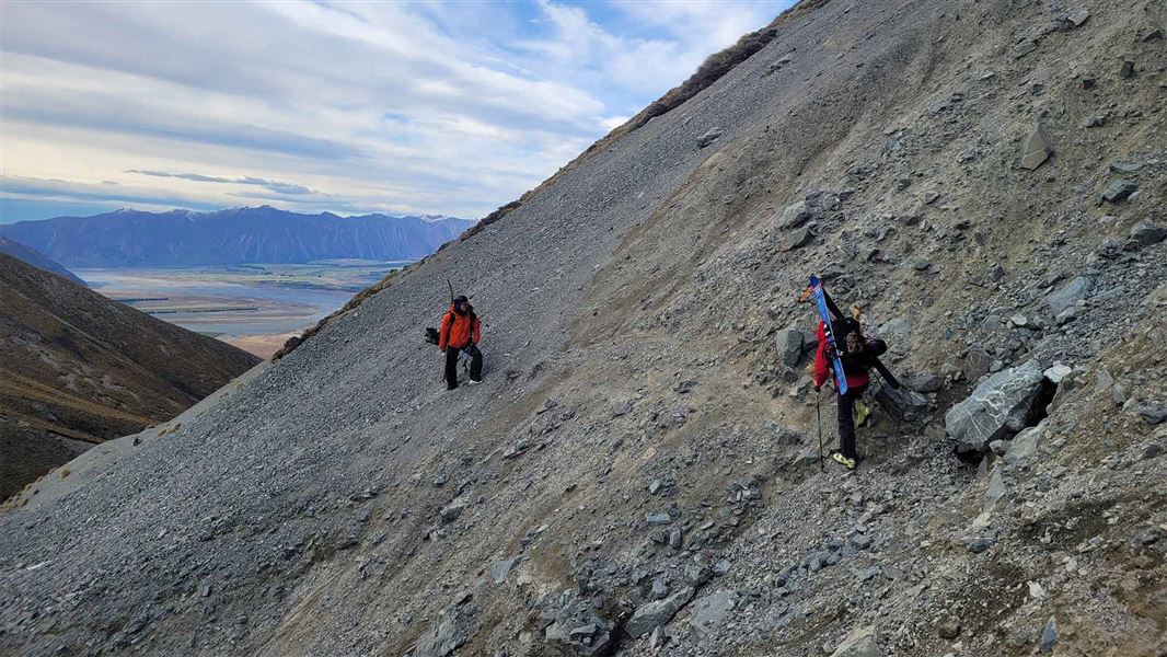 There are no DOC tracks inside Mt Potts Conservation Area and the terrain can be challenging.