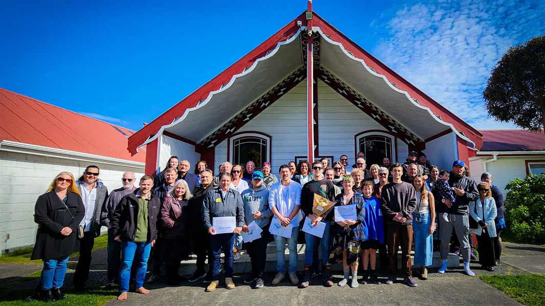 Graduates at Whakarongotai Marae