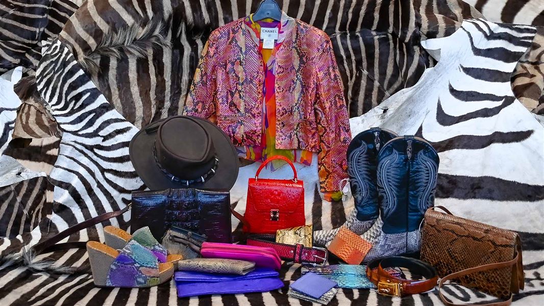 A selection of animal based products seized at the board.