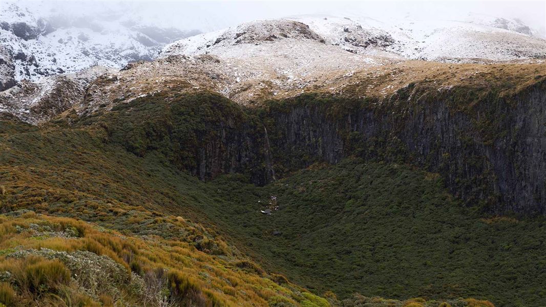 Waterfall seen on Tahurangi Translator Tower round trip. 