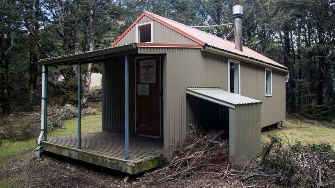 Kiwi saddle hut.
