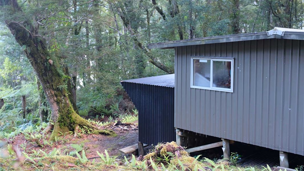 The Gut Hut, Secretary Island, Fiordland. 