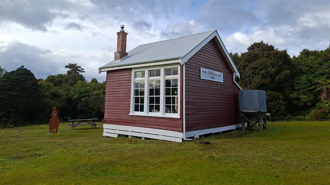 Port Craig School Hut. 